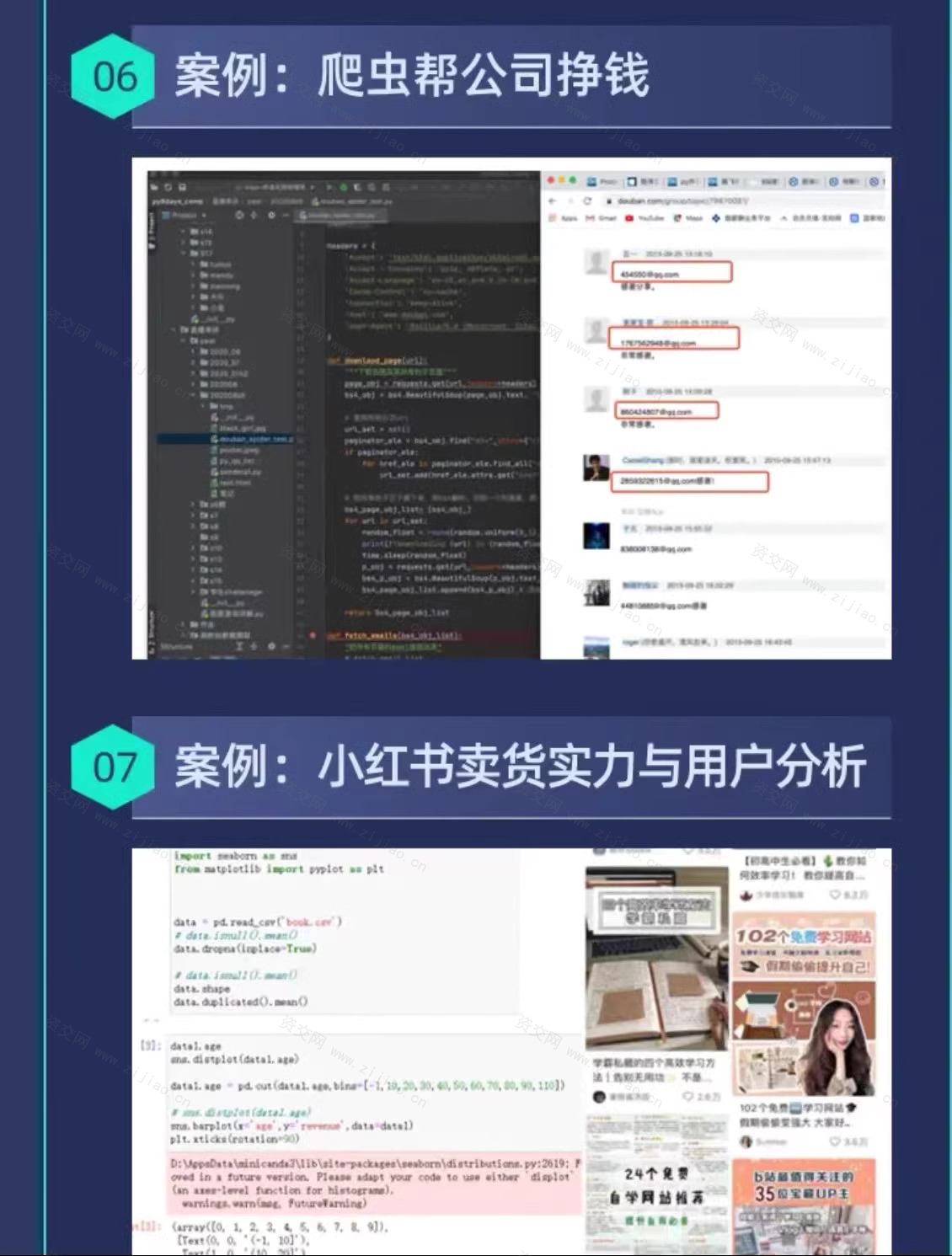 python小白零基础自学教程视频爬虫数据分析自动化办公全套视频教程