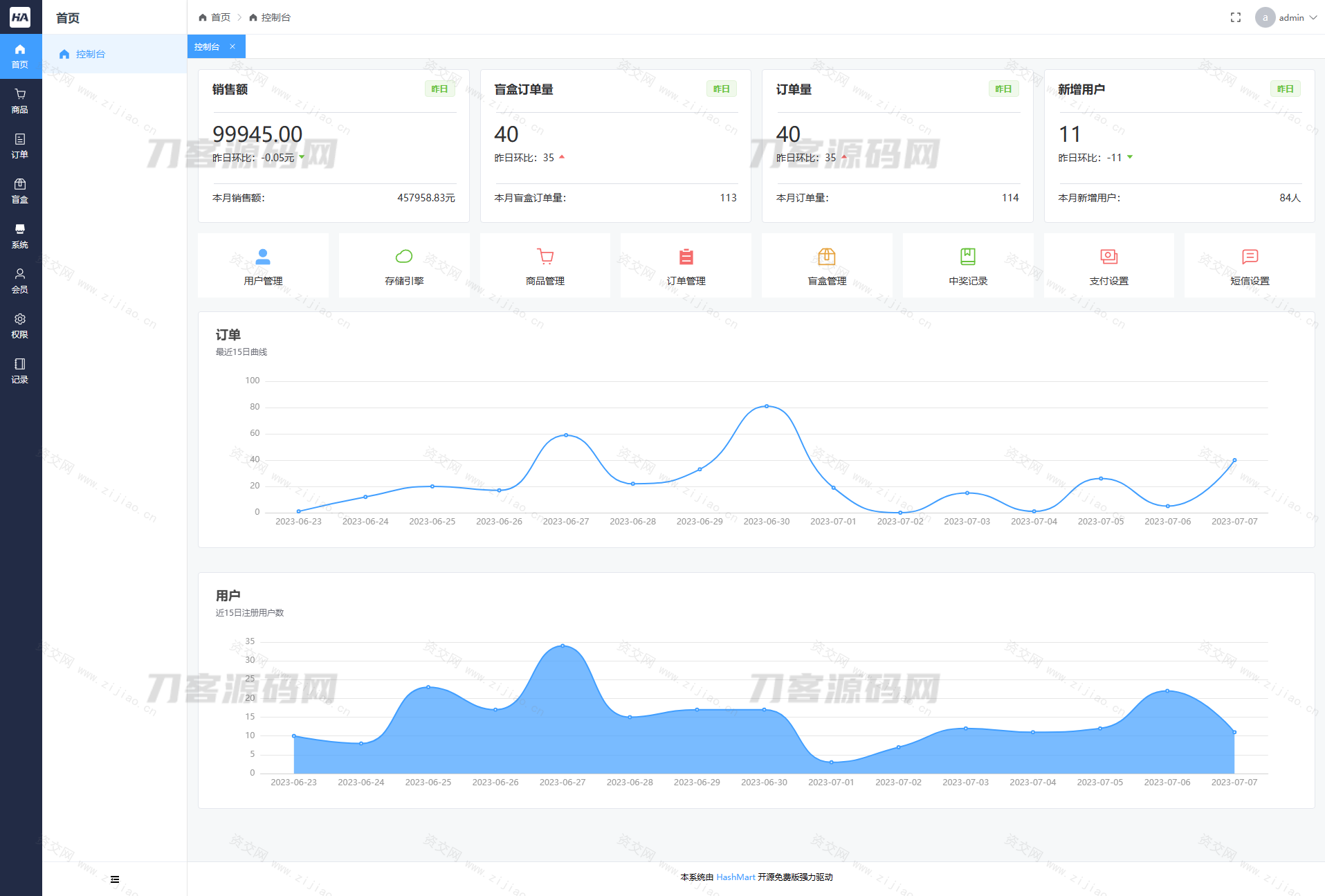 2023全新UI 哈希玛特HashMart全开源盲盒系统源码下载