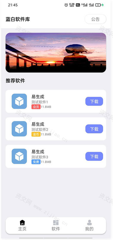 蓝白软件库iappv3源码 内置下载软件