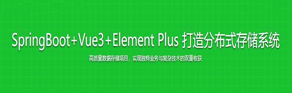 SpringBoot+Vue3+Element Plus 打造分布式存储系统同步追更