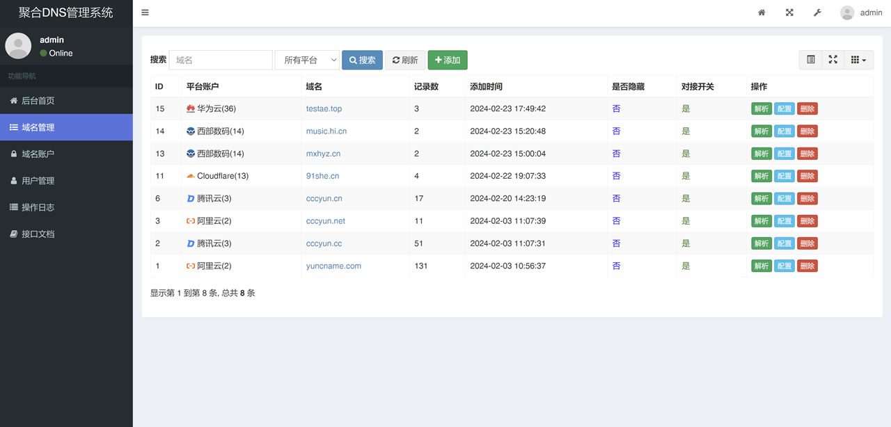 《彩虹聚合DNS管理系统v1.0》全新升级发布，高效管理您的DNS设置