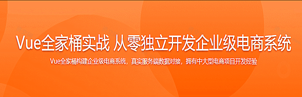 Vue全家桶实战 从零独立开发企业级电商系统