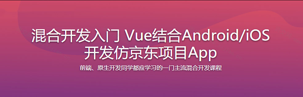 混合开发入门 Vue结合Android/iOS开发仿京东项目App