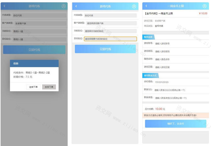 自营王者荣耀代练与交易平台：简洁高效，安全支付与短信通知