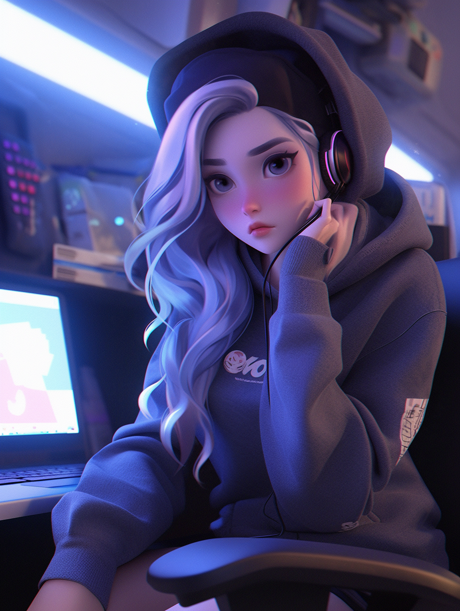 3D风格女孩图片免费下载