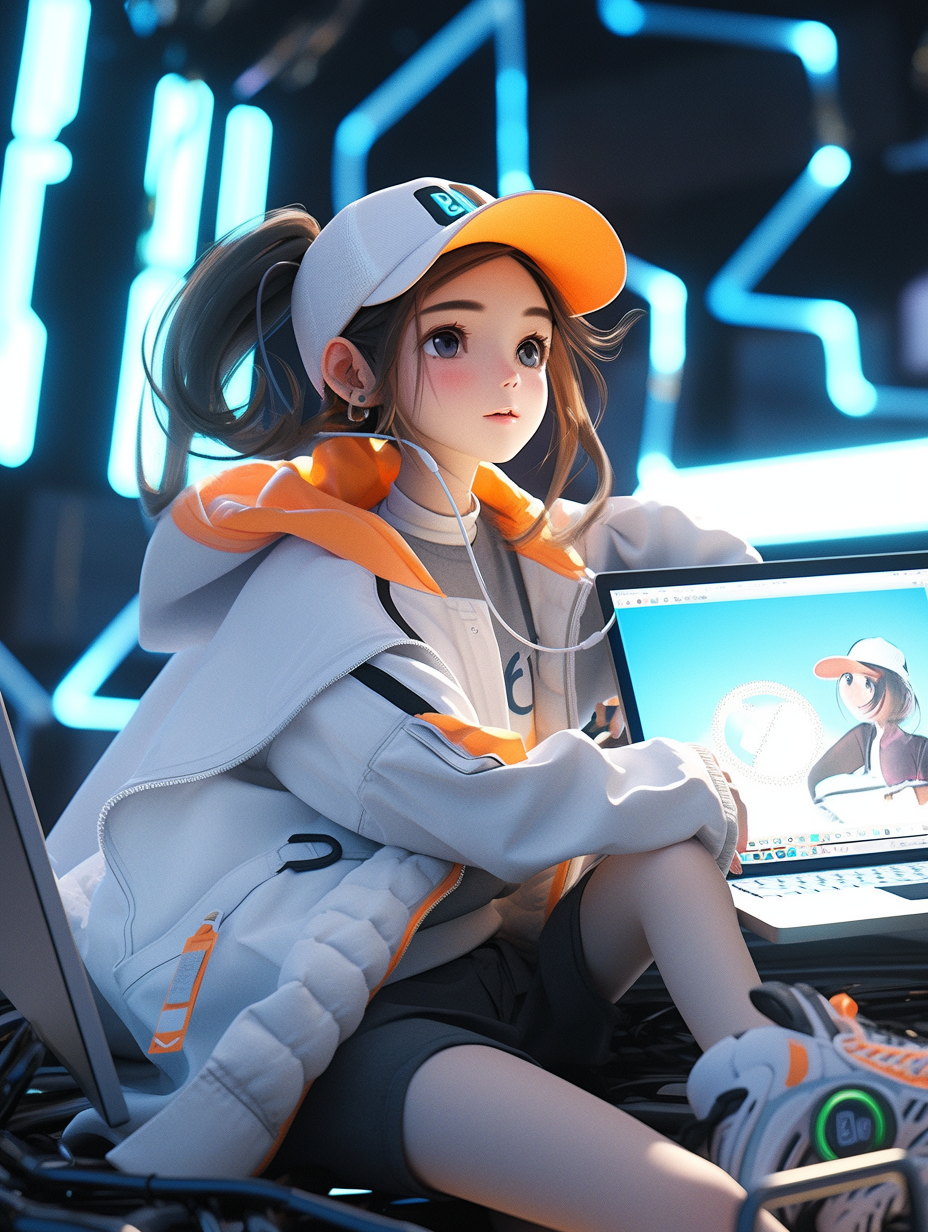 3D风格女孩图片免费下载