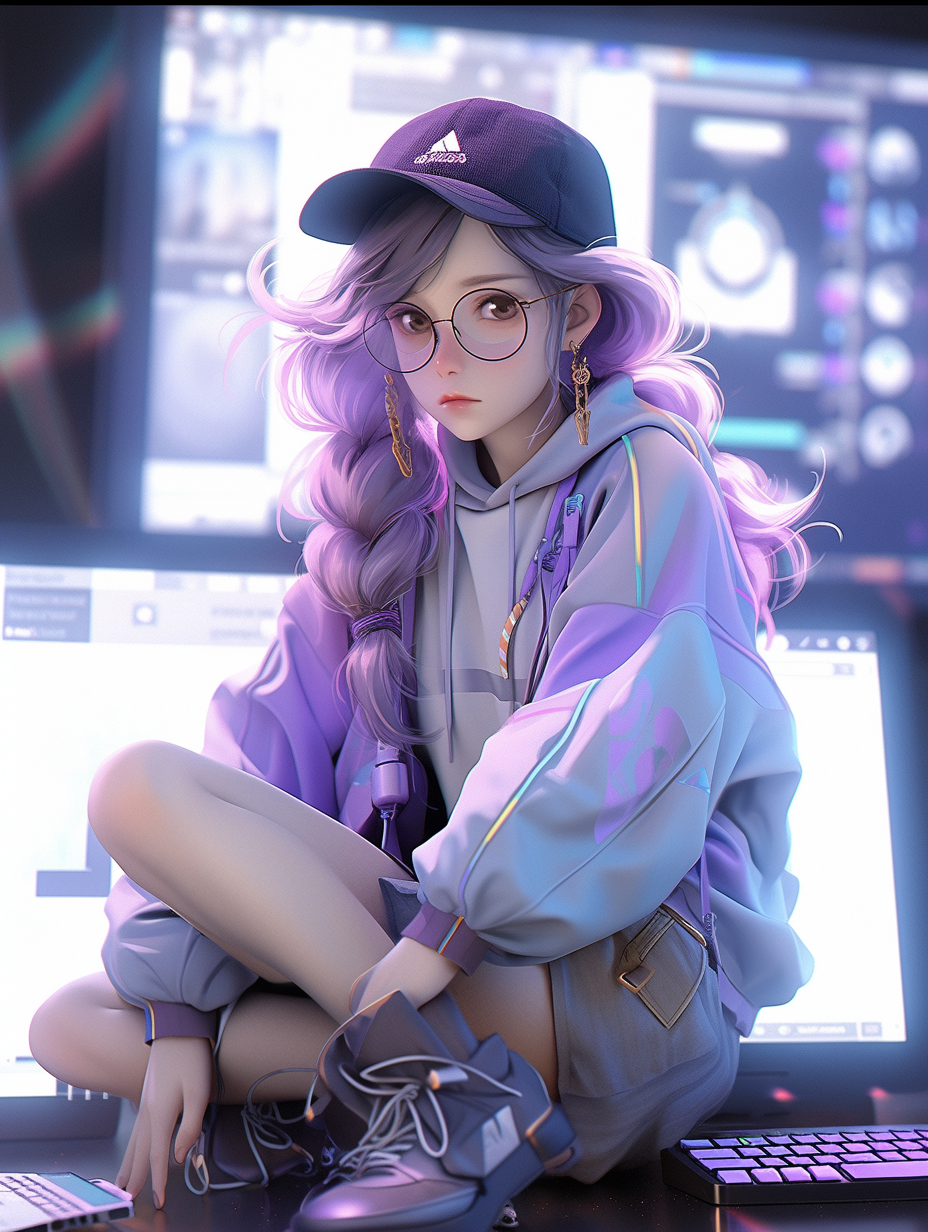 3D风格女孩图片免费下载