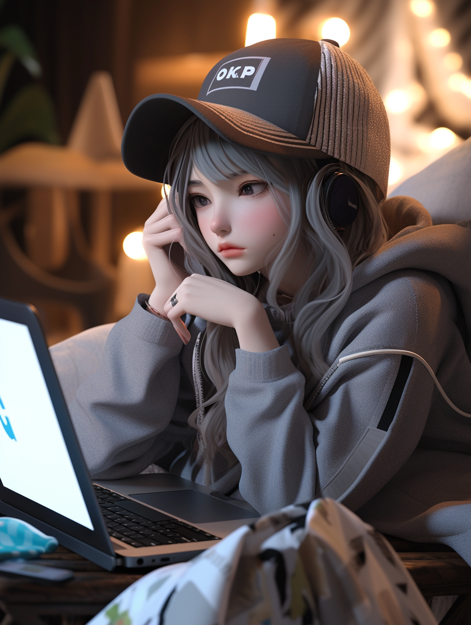 3d柔和渐变人物图片免费下载