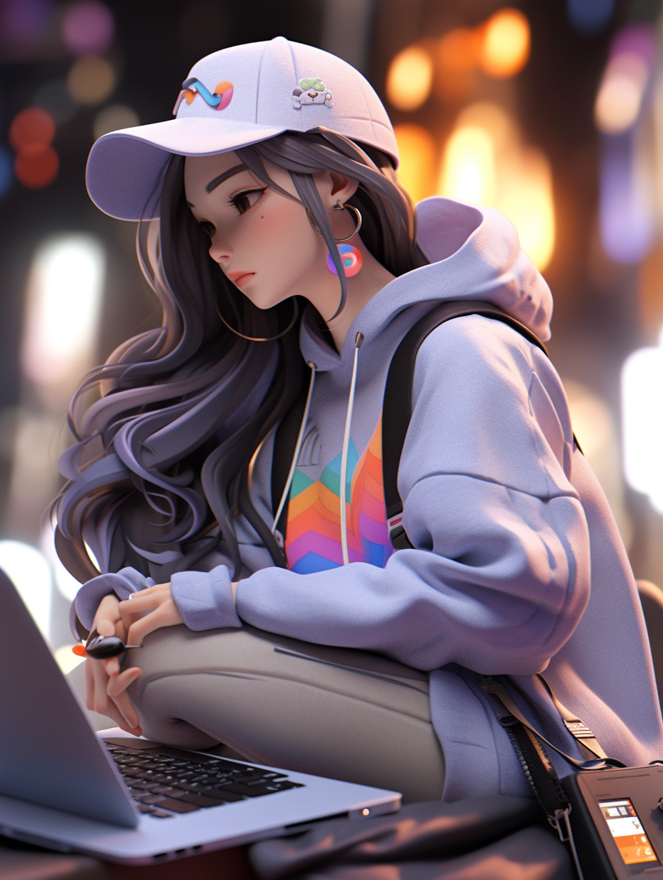 3D风格女孩图片免费下载