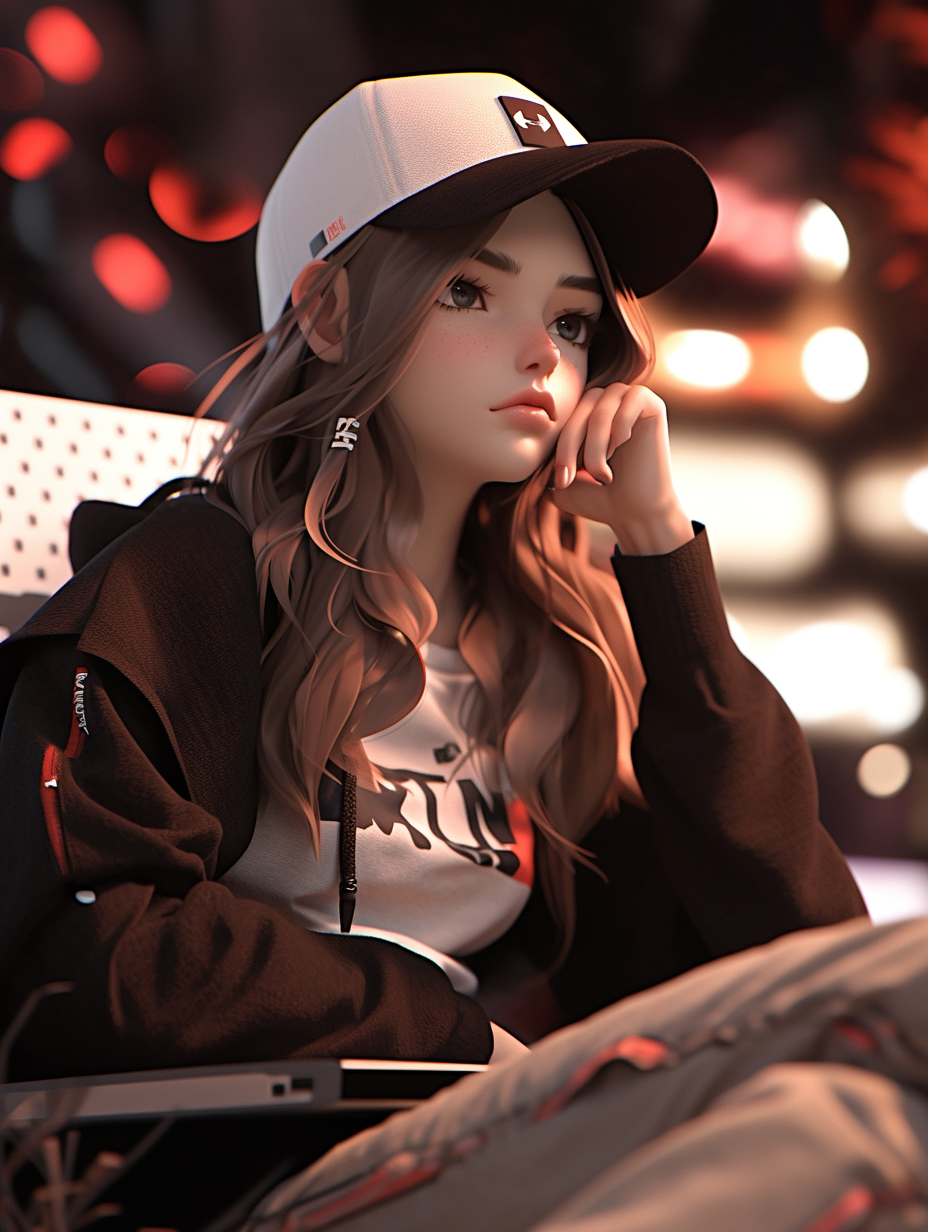 AI绘画3d女孩照片免费下载