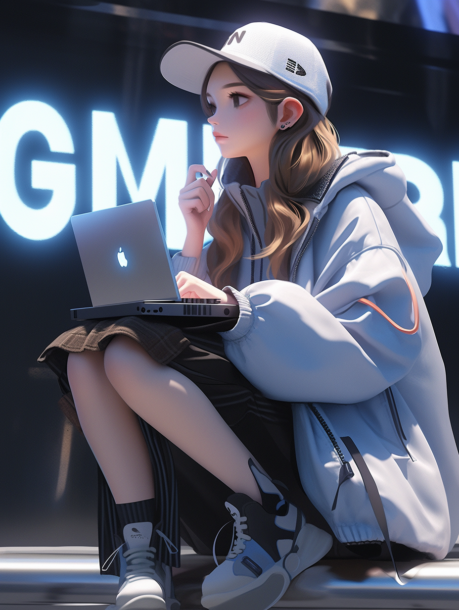 AI绘画3d女孩照片免费下载