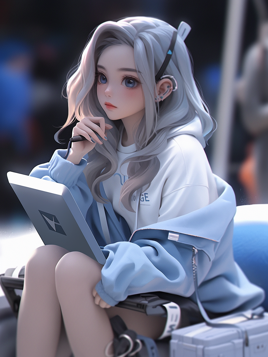 AI绘画3d女孩照片免费下载