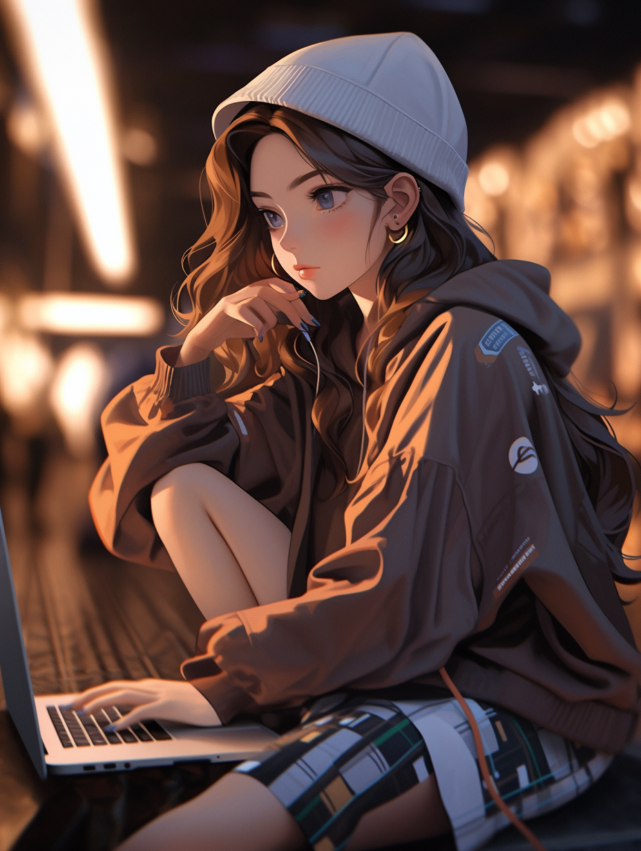 AI绘画3d女孩照片免费下载