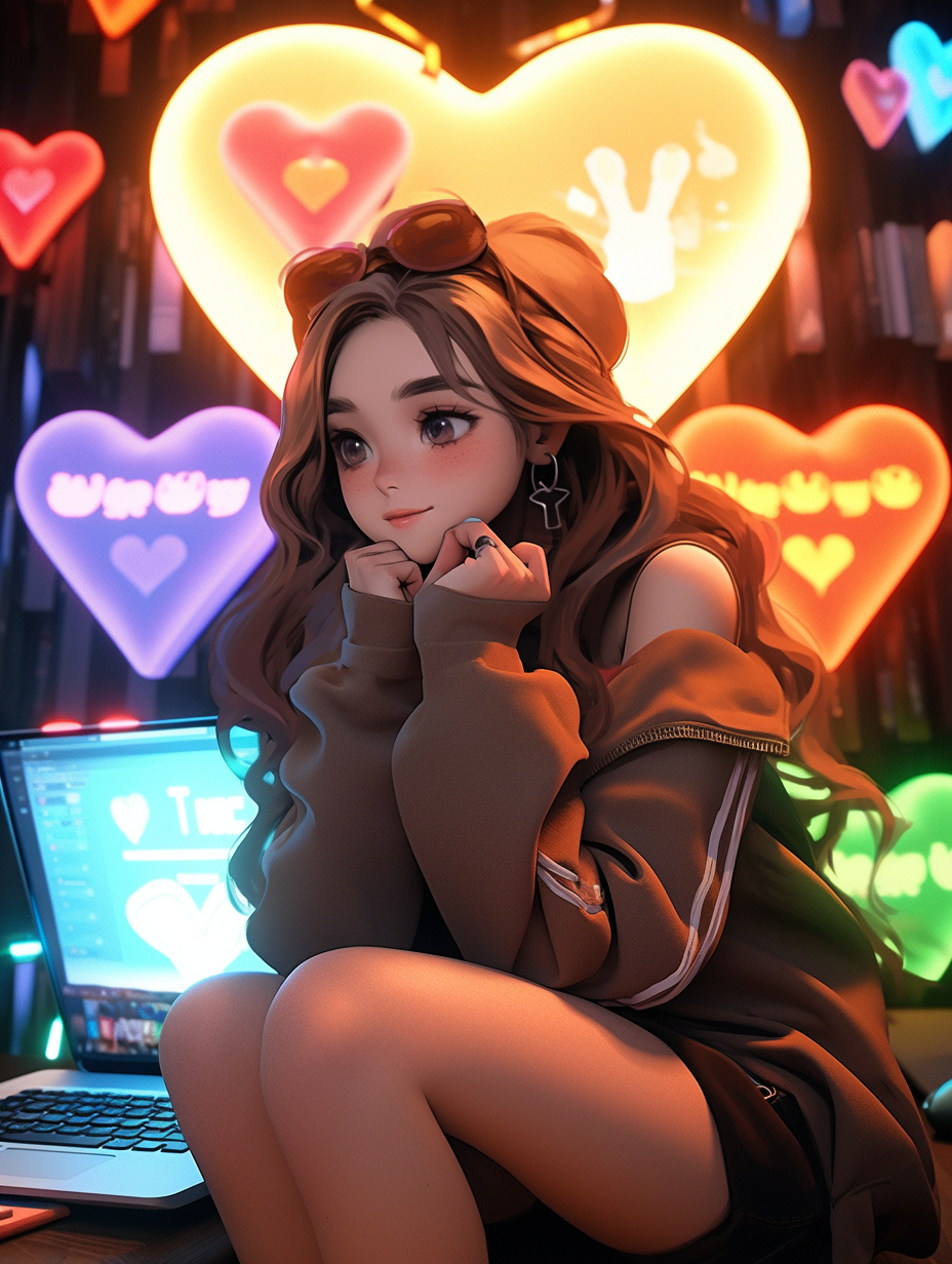 AI绘画3d女孩照片免费下载
