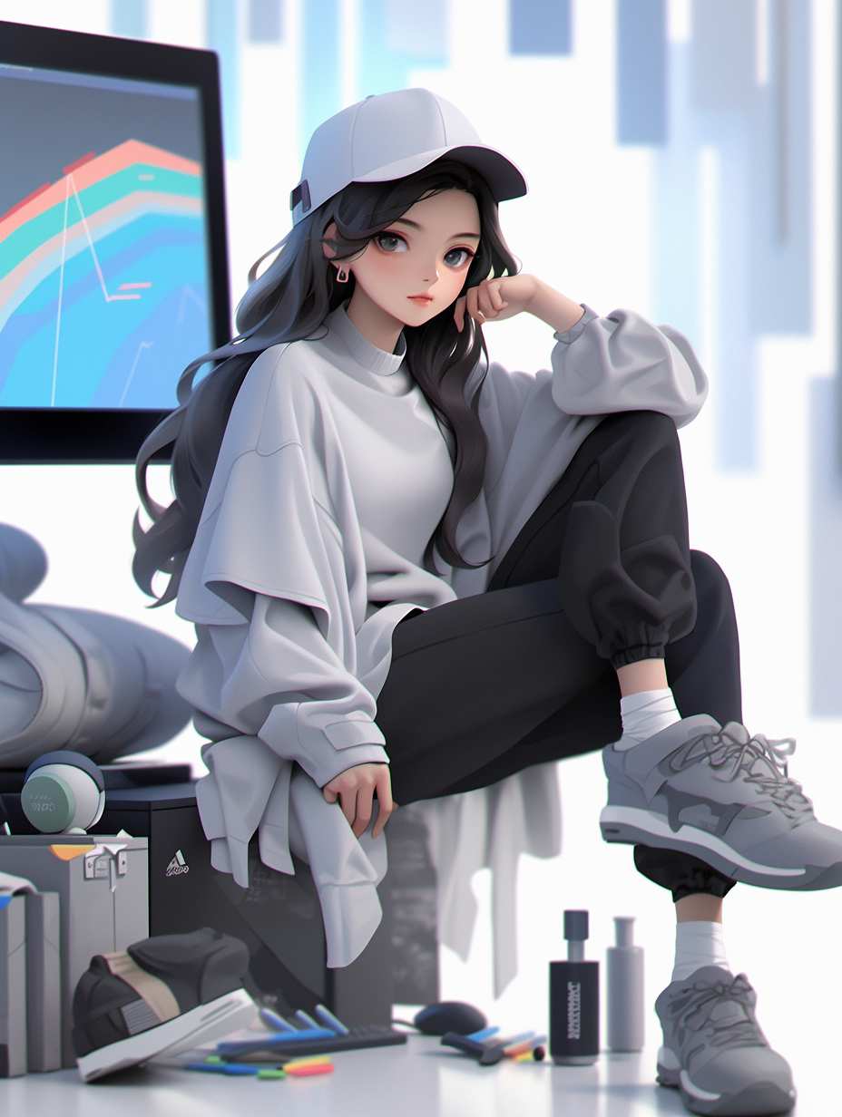 AI绘画3D时尚的穿着图片免费下载