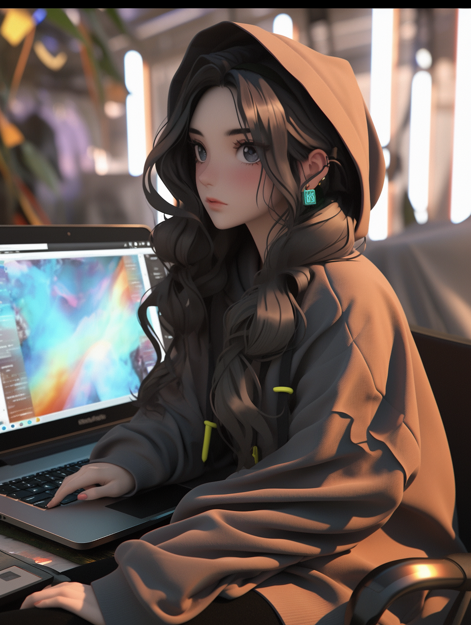 3D风格女孩图片免费下载