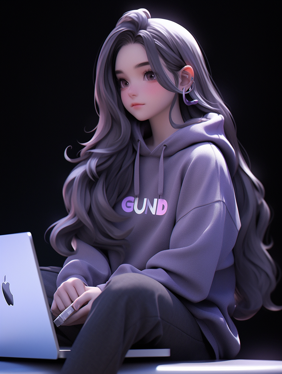 AI绘画3d女孩照片免费下载