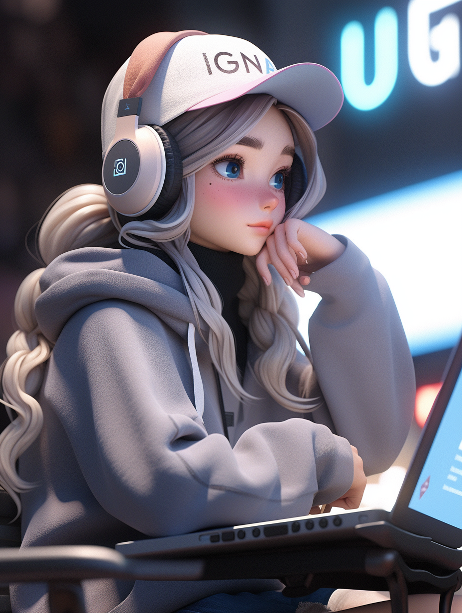 3D风格女孩图片免费下载