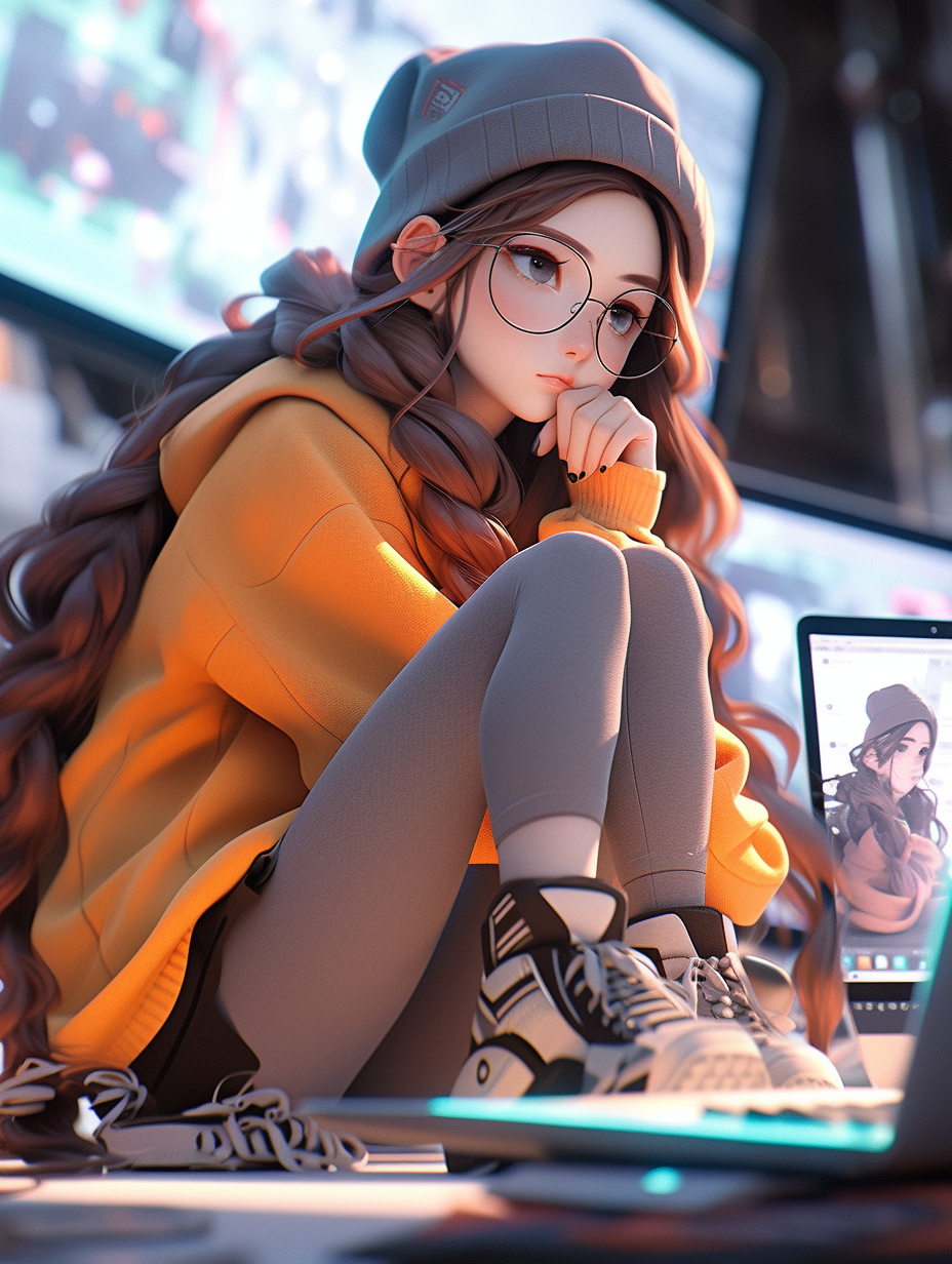3D风格女孩图片免费下载