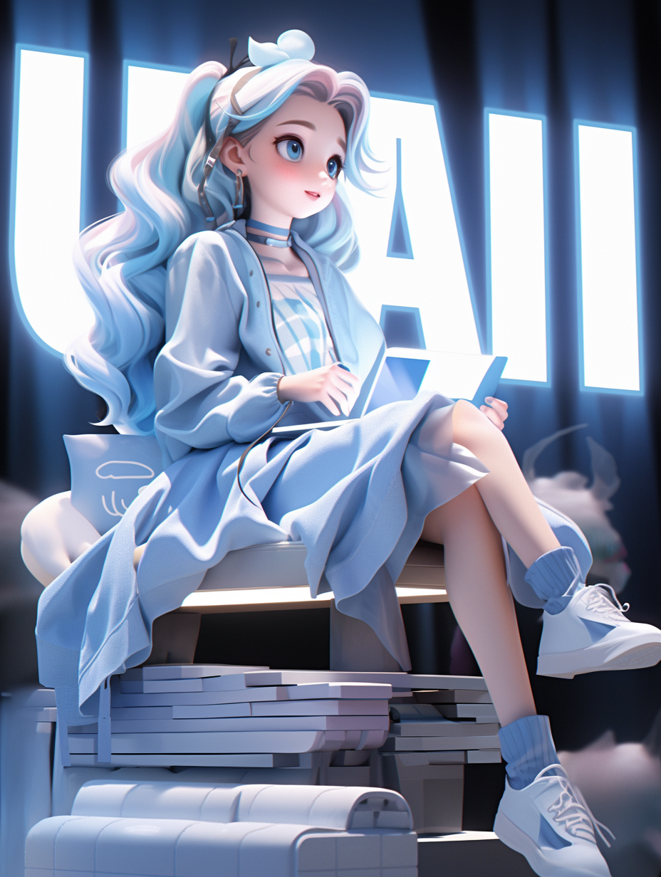 AI绘画3d女孩照片免费下载