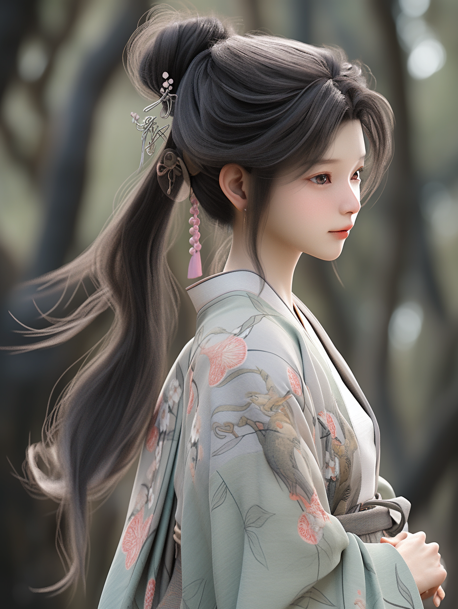 3d古风女孩图片免费下载