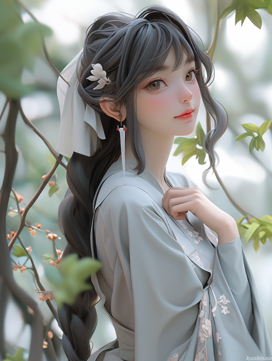 AI生成汉服女孩图片免费下载