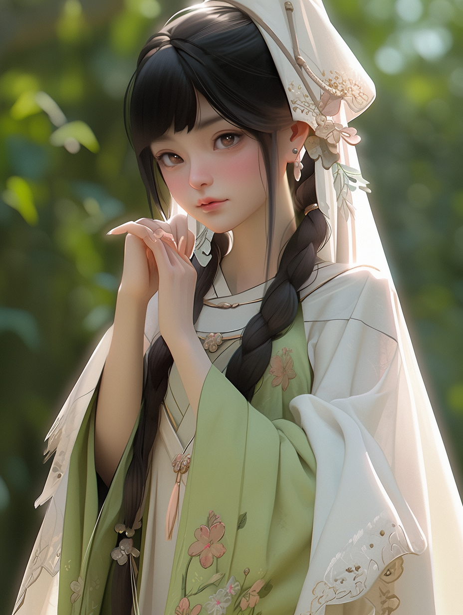 AI生成汉服女孩图片免费下载