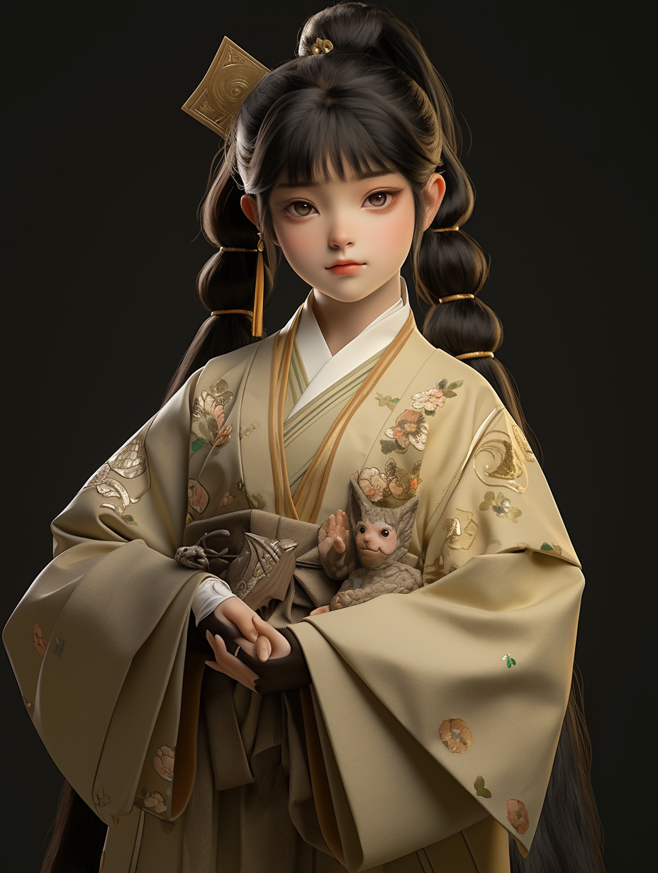 3D可爱女孩图片免费下载