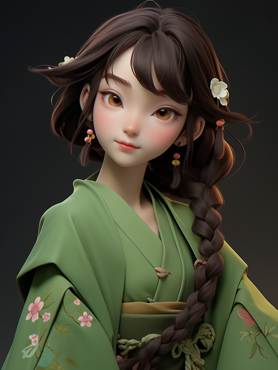 3D可爱女孩图片免费下载