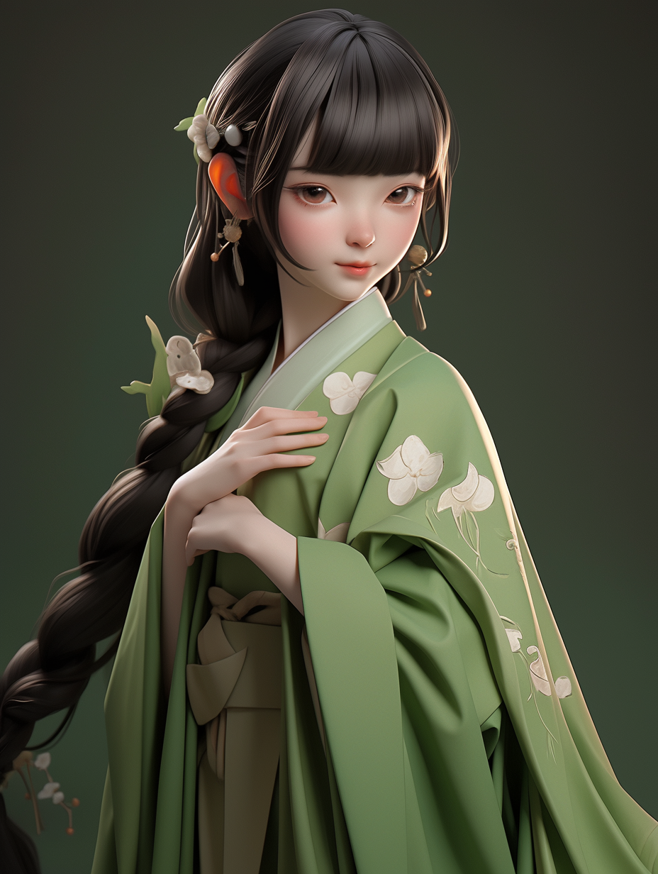 3D可爱女孩图片免费下载