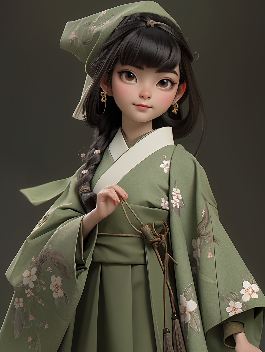 3D可爱女孩图片免费下载