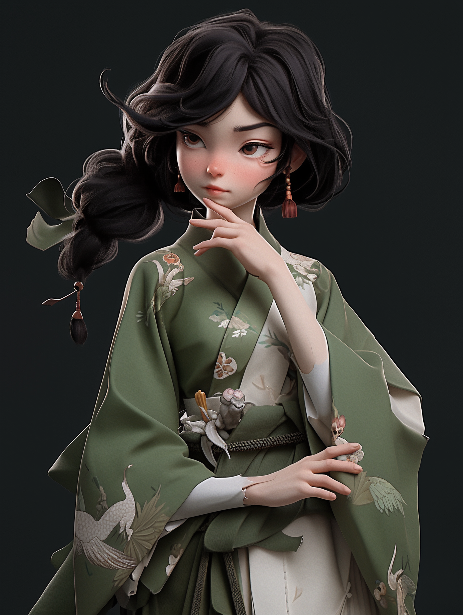 AI绘画古风美人图片