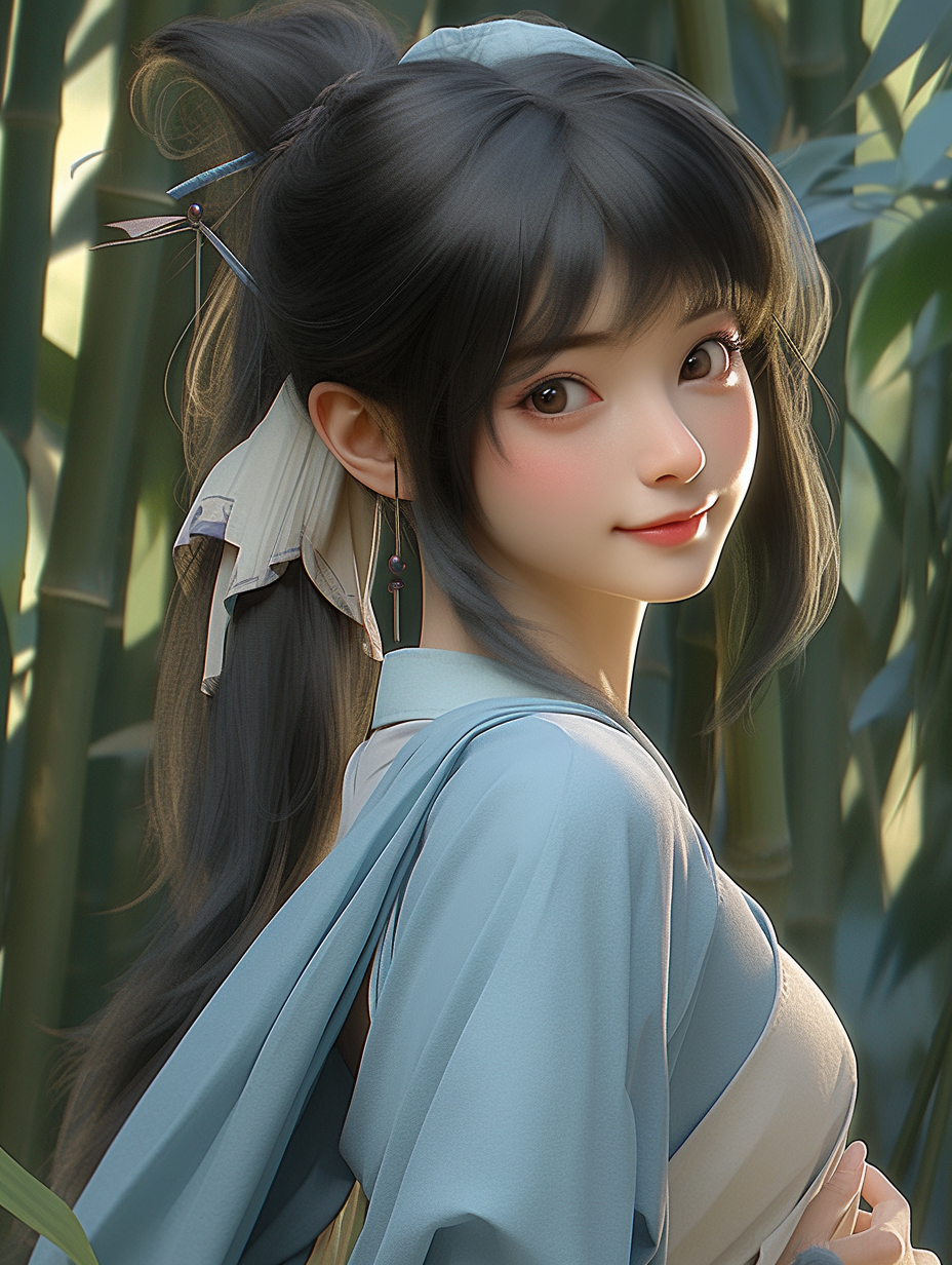 AI绘画古风美人图片