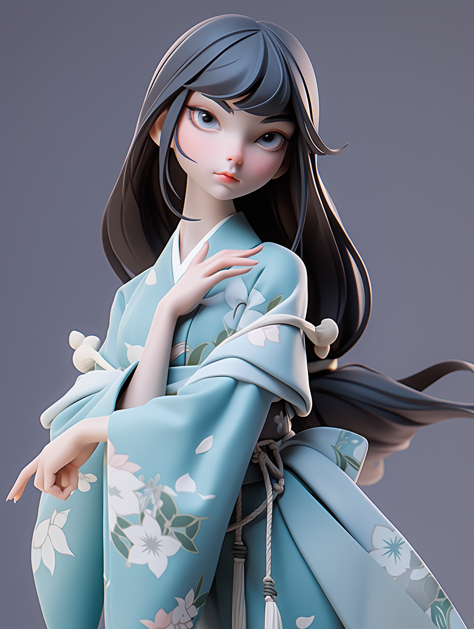 3D可爱女孩图片免费下载