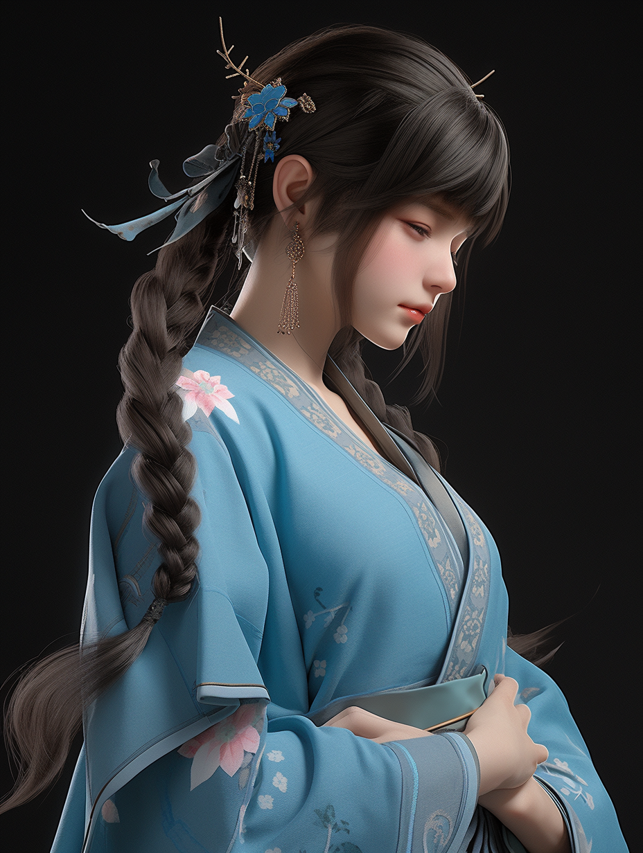 AI生成汉服女孩图片免费下载