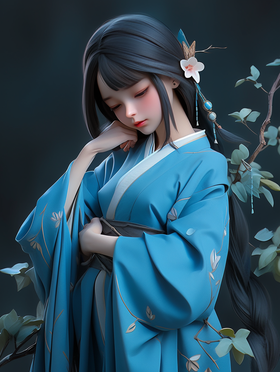 3d古风女孩图片免费下载