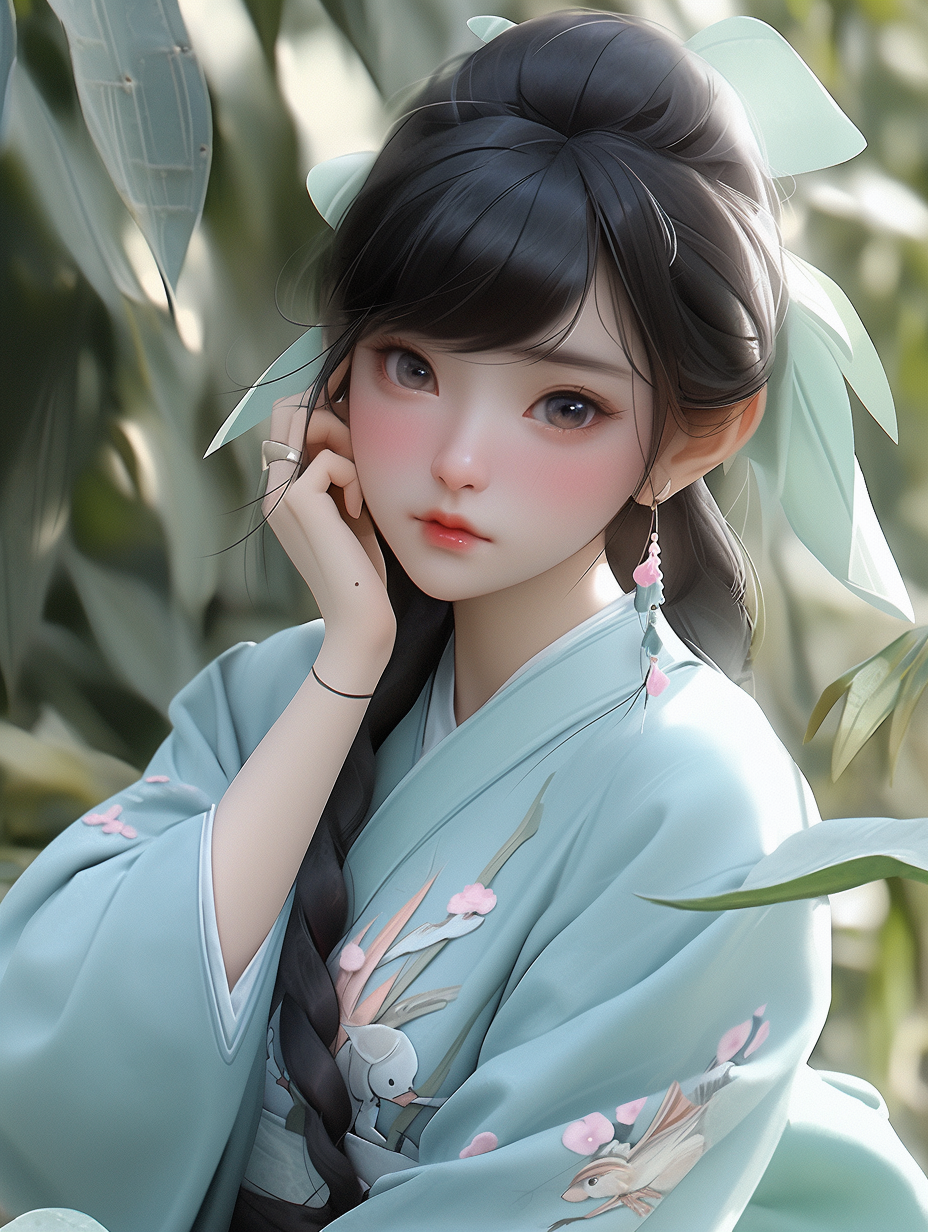 AI生成汉服女孩图片免费下载