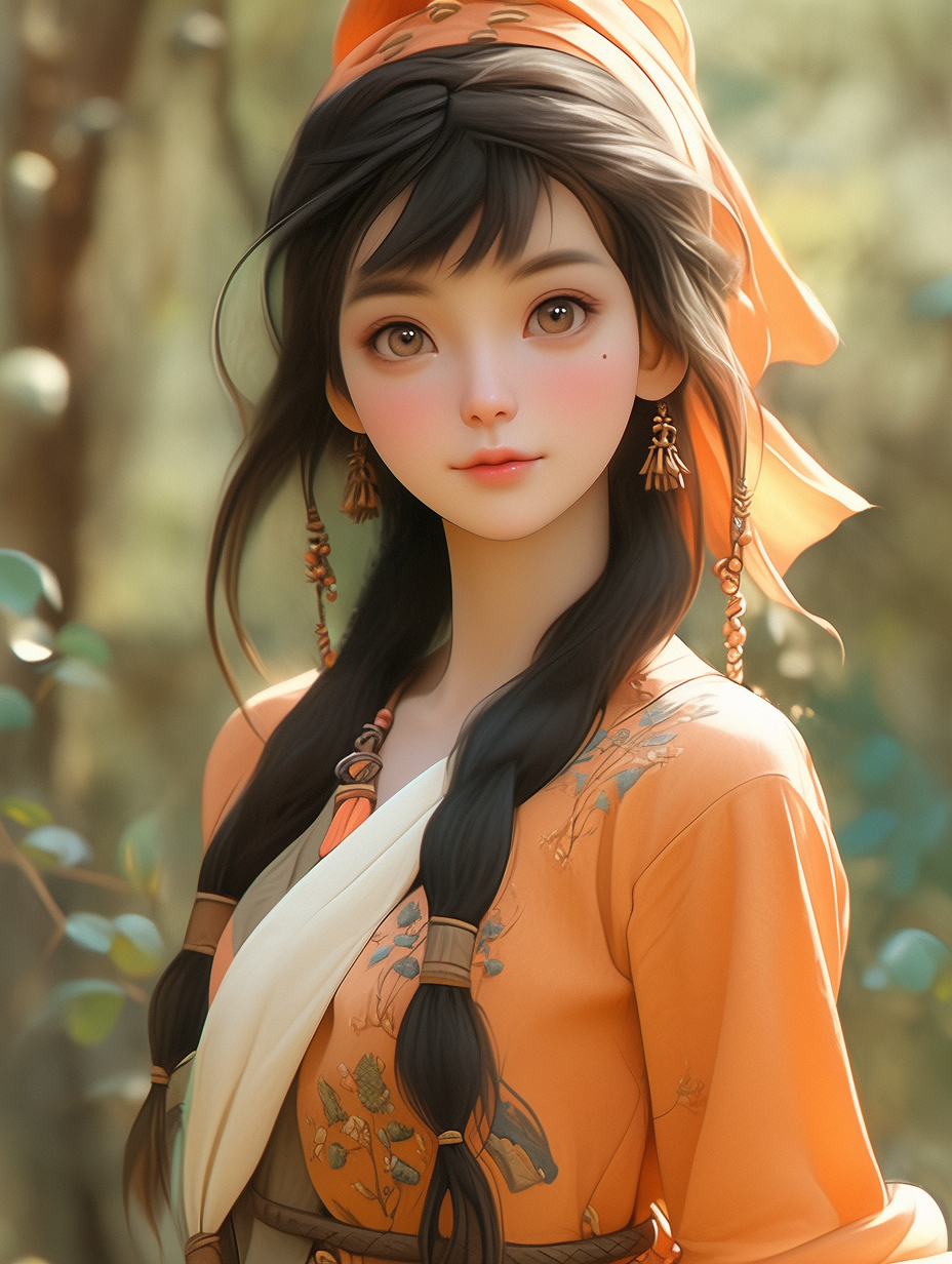 3d古风女孩图片免费下载