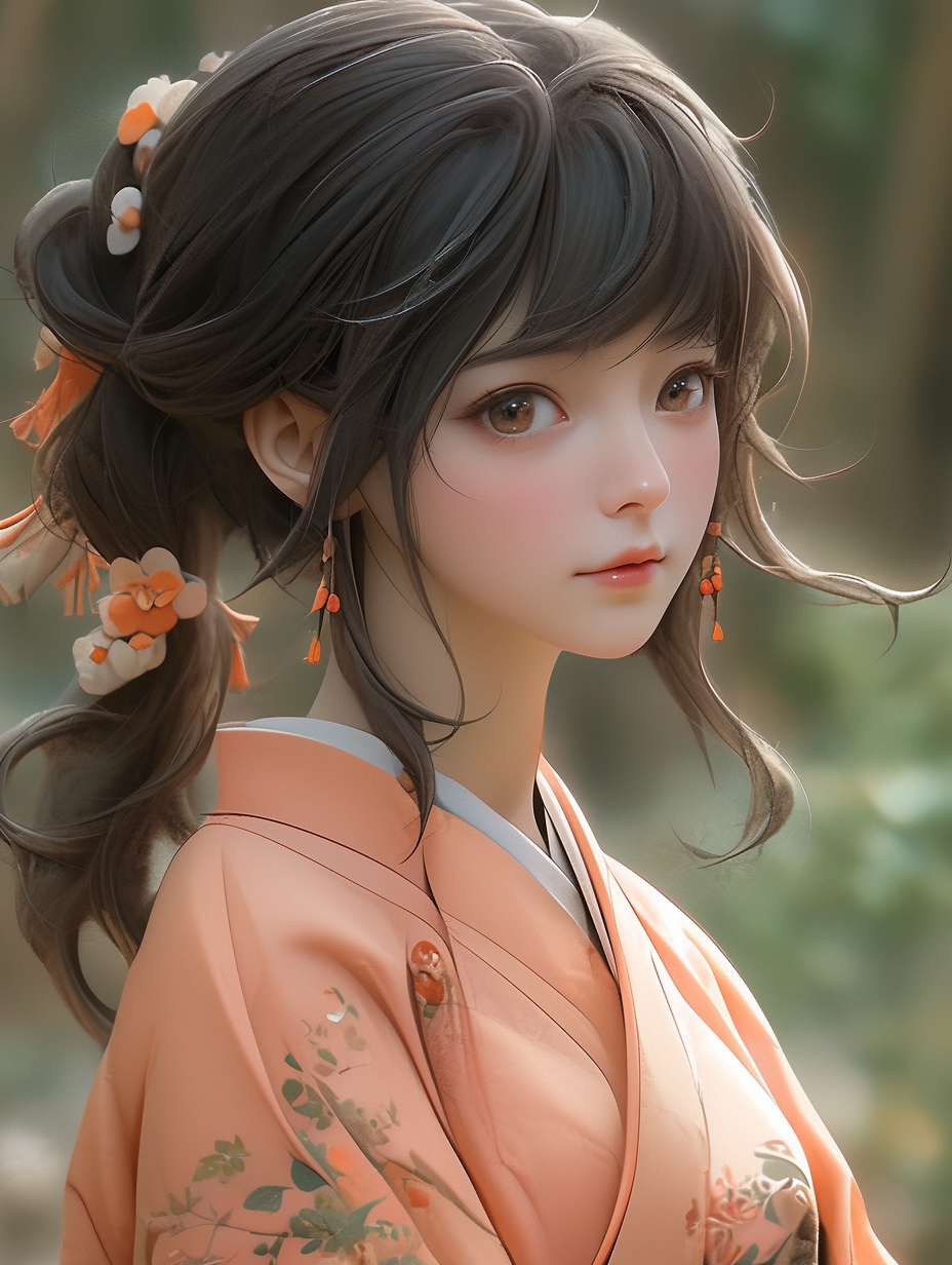 3D可爱女孩图片免费下载