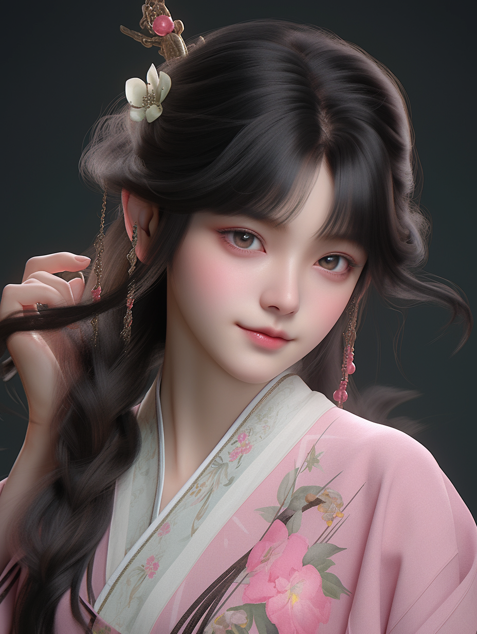 3d古风女孩图片免费下载