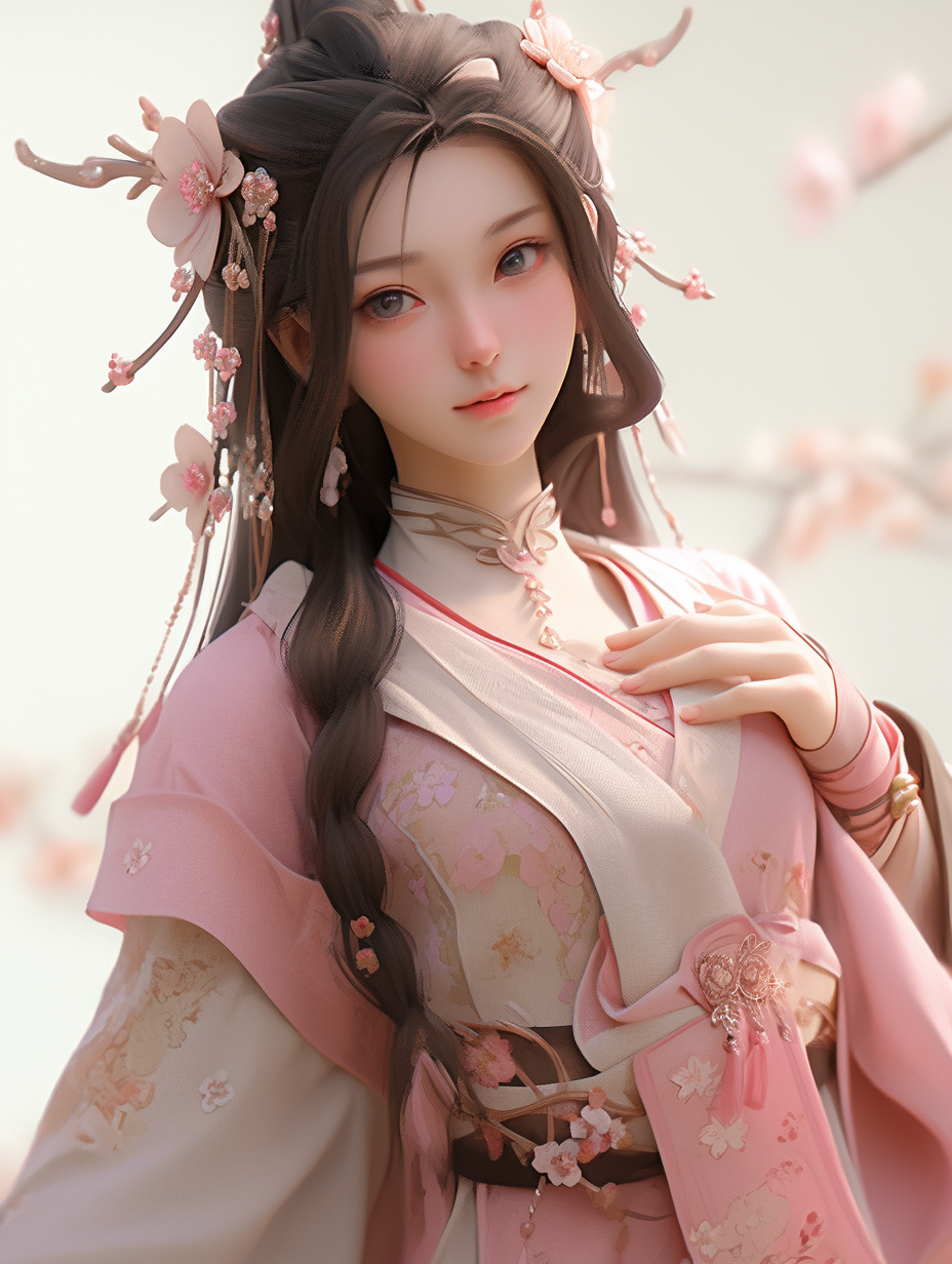 3D可爱女孩图片免费下载