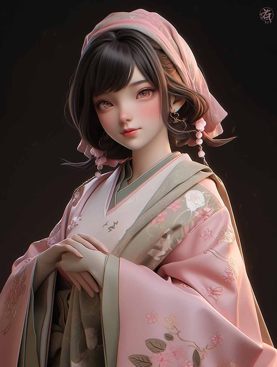 3d古风女孩图片免费下载