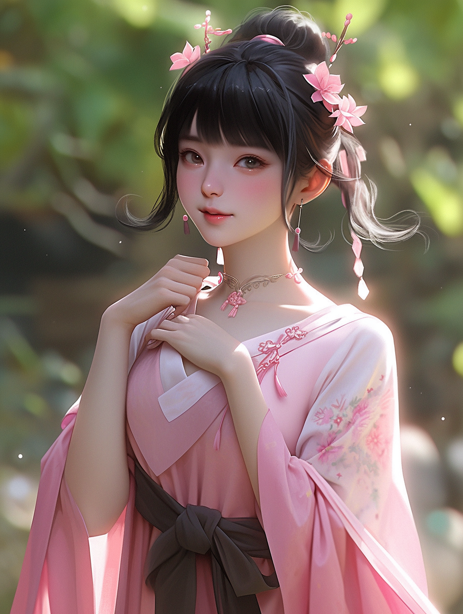 AI生成汉服女孩图片免费下载