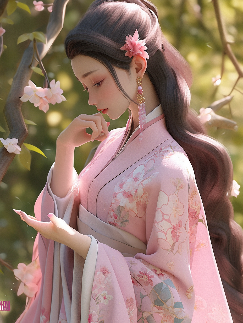 AI绘画古风美人图片