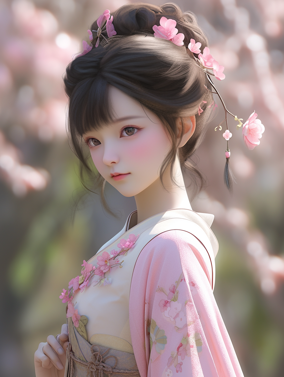 AI绘画古风美人图片