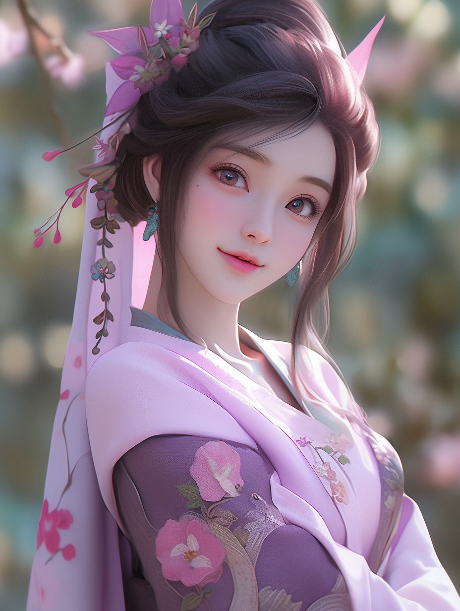 3D可爱女孩图片免费下载