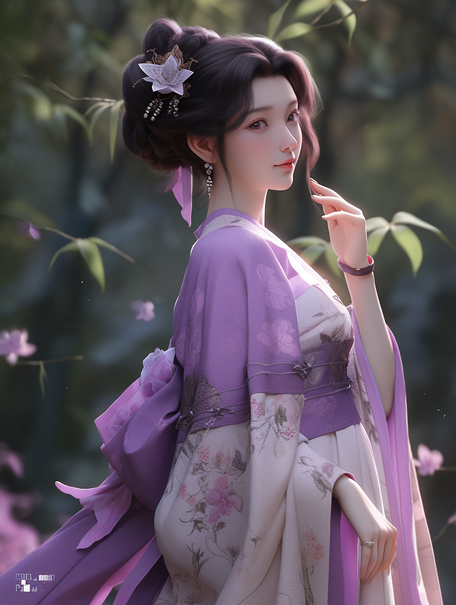 AI绘画古风美人图片