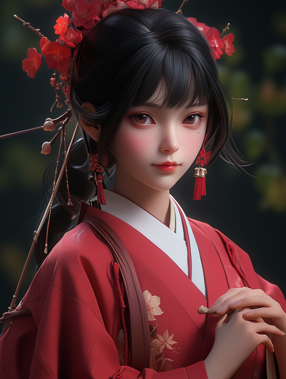 3d古风女孩图片免费下载