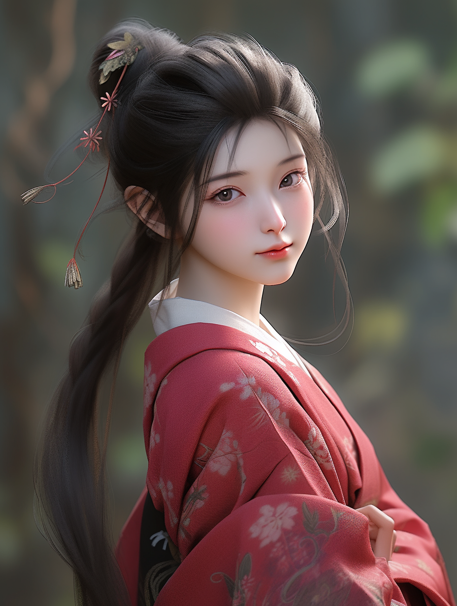 AI绘画古风美人图片