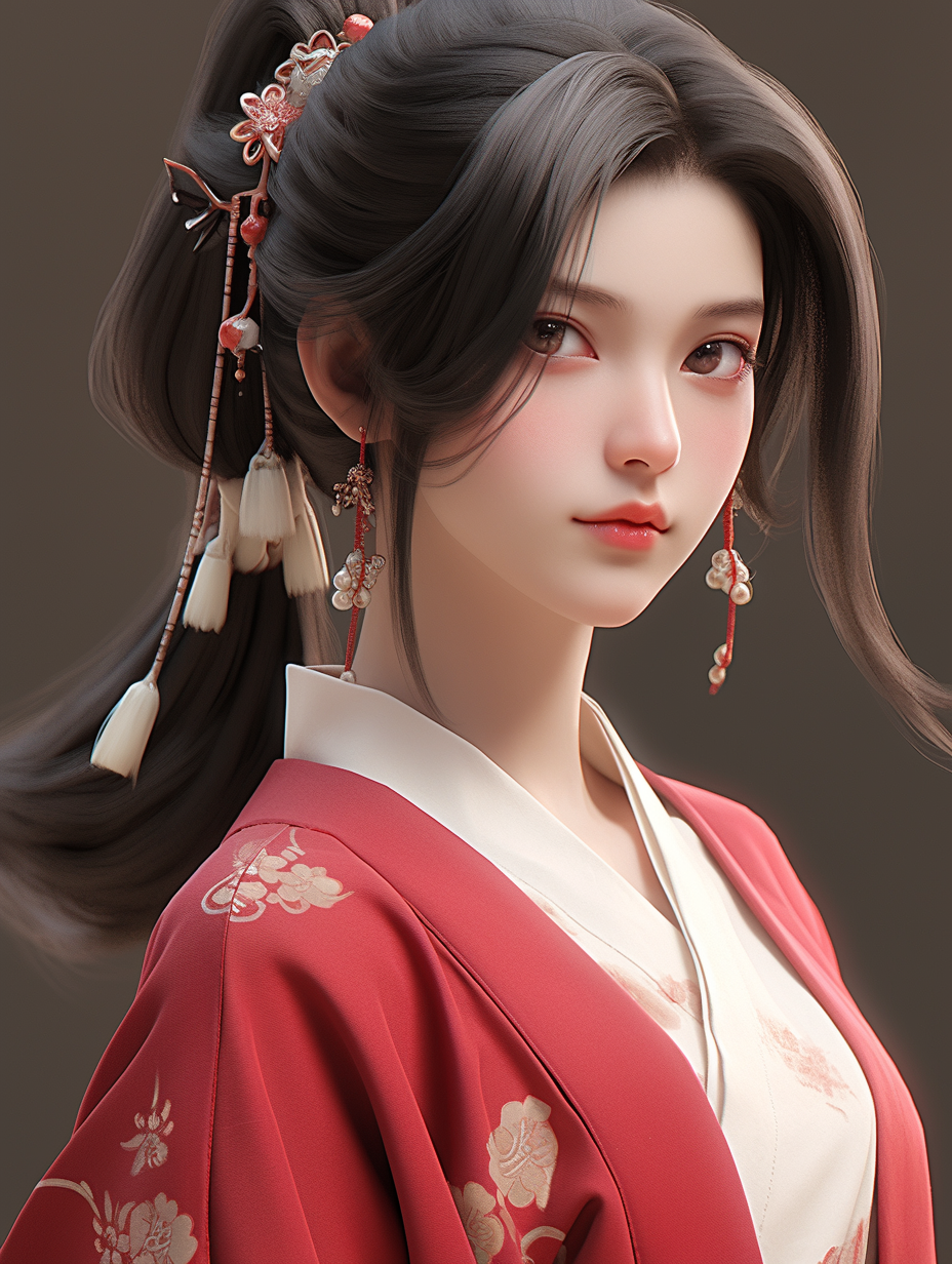 AI绘画古风美人图片